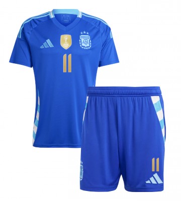 Argentina Angel Di Maria #11 Udebanetrøje Børn Copa America 2024 Kortærmet (+ Korte bukser)